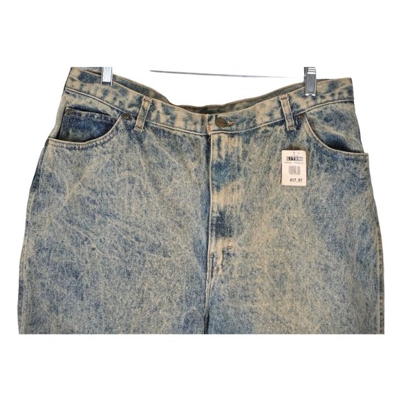 Vintage PS Gitano Acid Washed Jeans NOS Womens Size 22W Curvy High Waist Rise - Picture 2 of 12